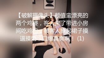 【破解摄像头】颜值蛮漂亮的两个鸡婆，客人来了带进小房间吃鸡巴，被客人撩起裙子摸逼摸奶，口爆真爽啊！ (1)